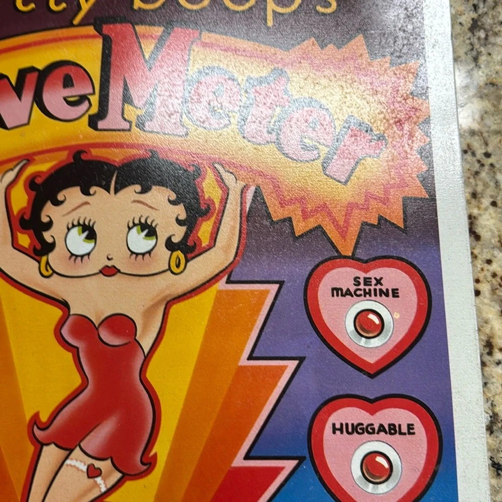 Betty Boop Love Meter Wall Art - Metal, Red & Teal
